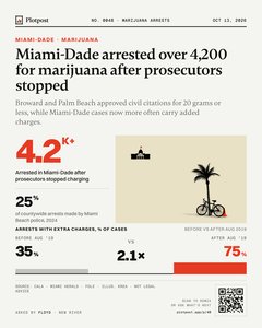 Thumbnail: Miami-Dade arrested over 4,200 for marijuana after prosecutors stopped